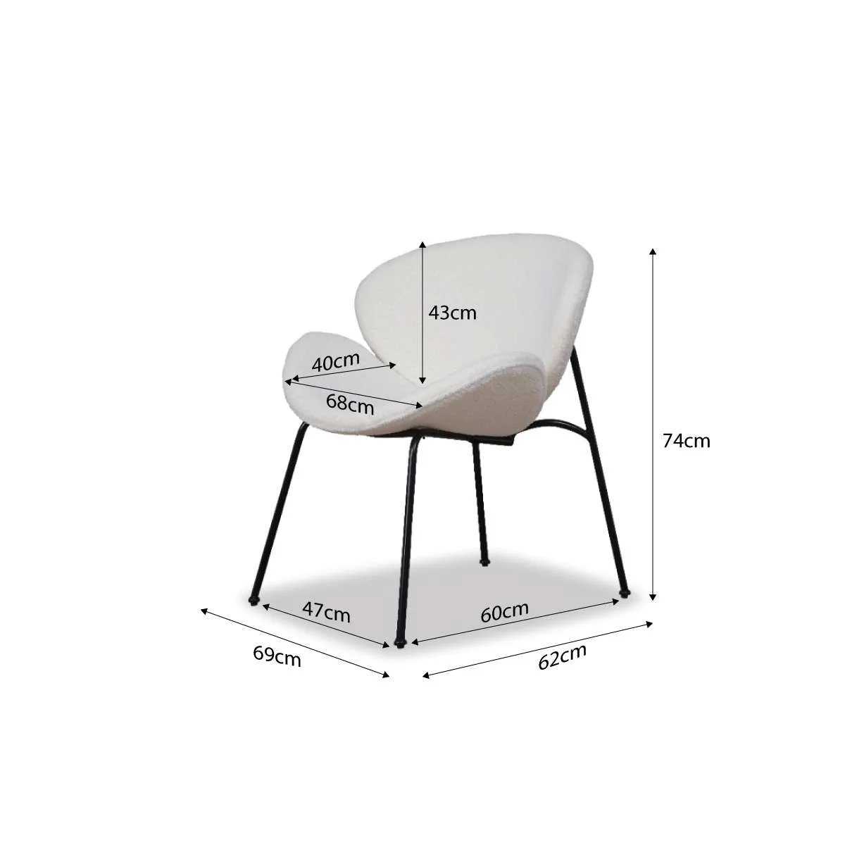Apollo Occasional Chair - Cream - Image 10