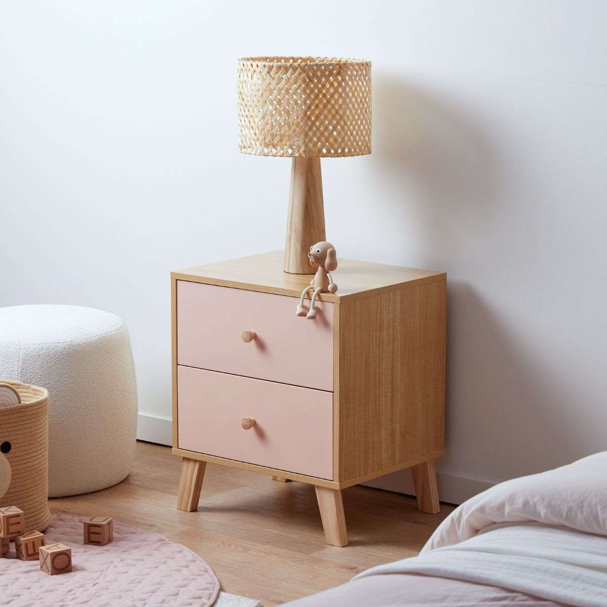 Aspen Bedside Table - Pink - Image 3