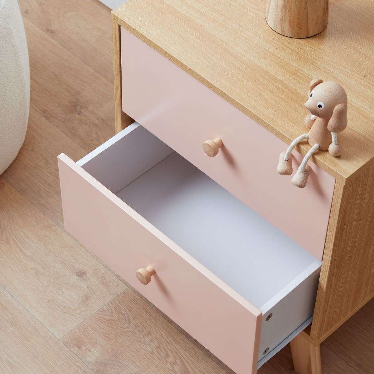 Aspen Bedside Table - Pink - Image 4