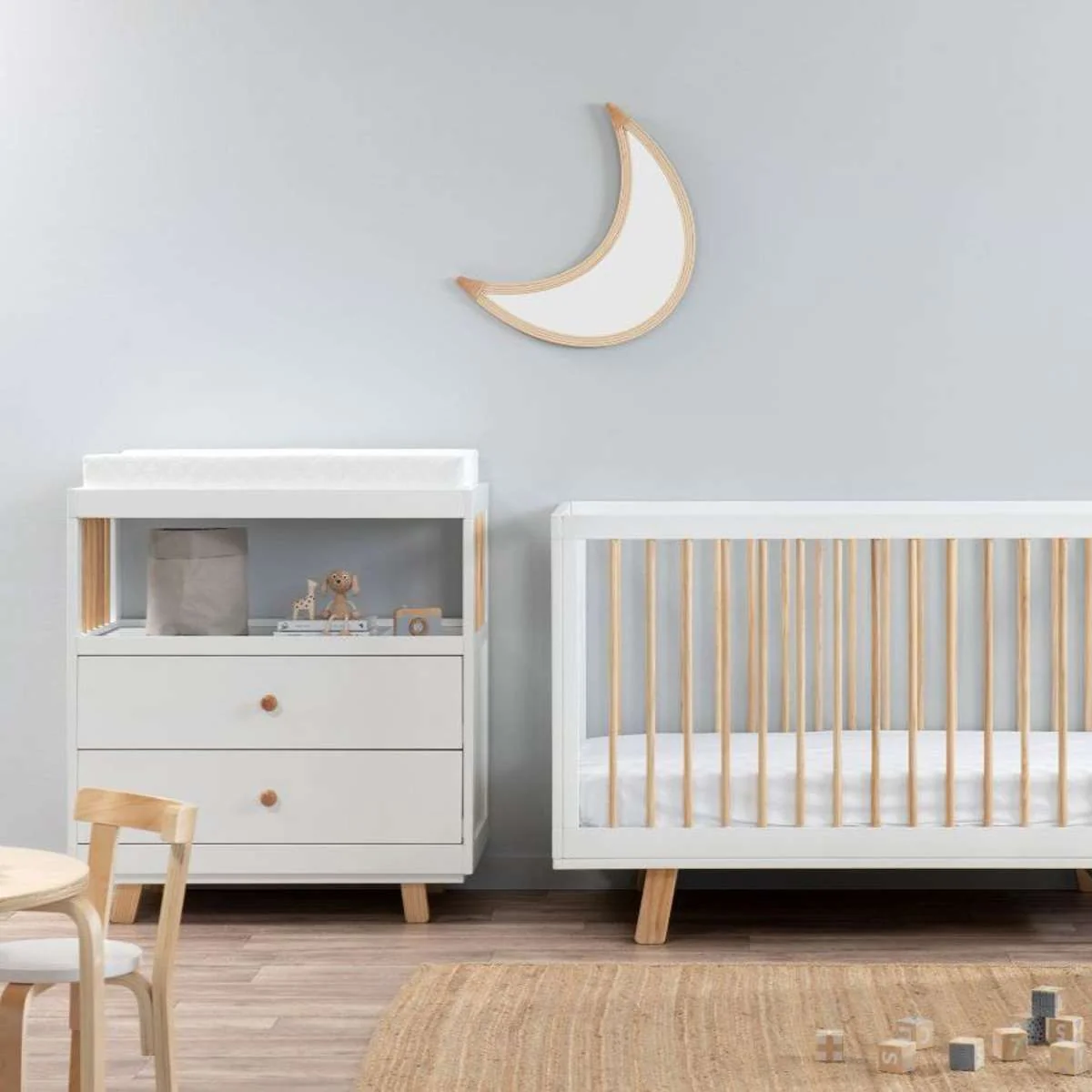 Aspen Change Table with Drawers - White/Natural - Image 3