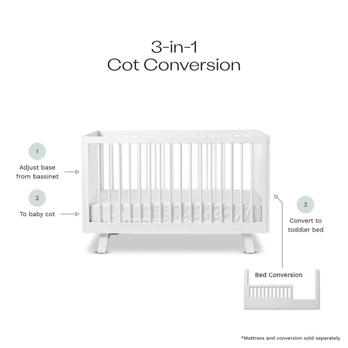 Aspen Classic Cot - White - Image 14