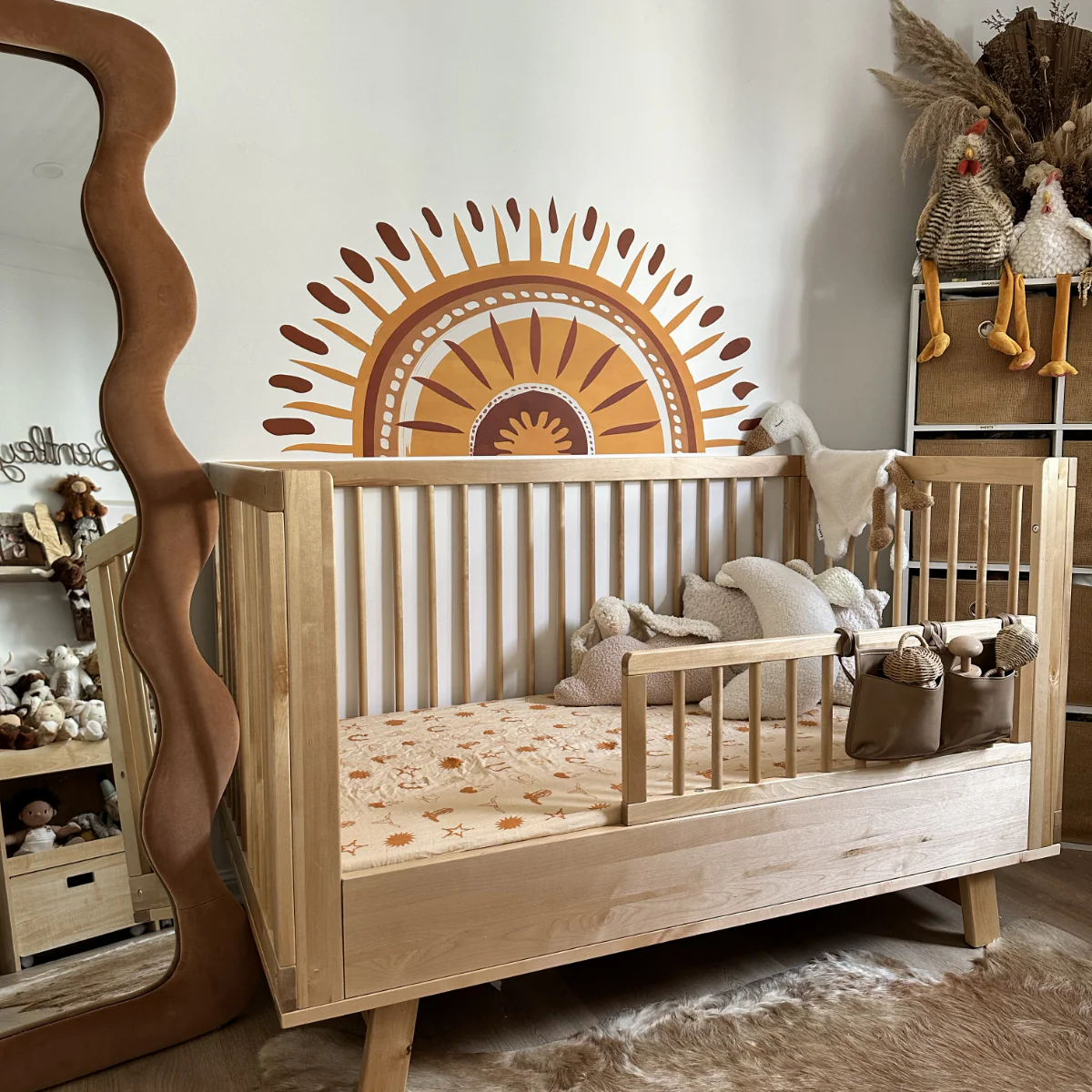 Aspen Cot Toddler Bed Half Frame - Natural Birch - Image 3