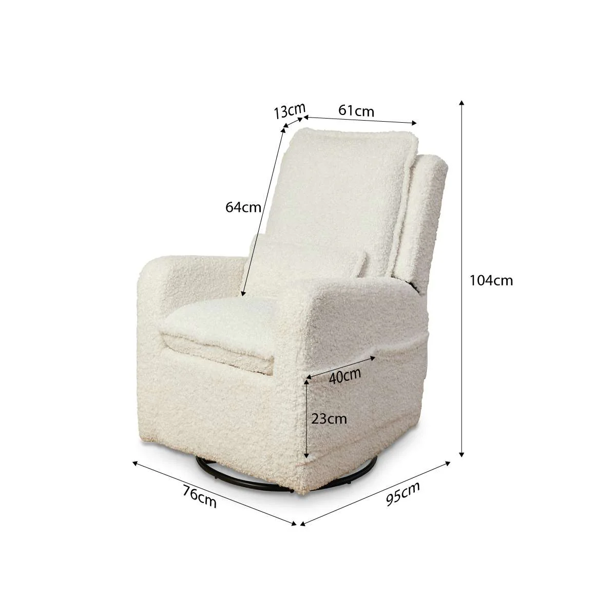 Milo Teddy Recliner and Swivel Chair - Image 9