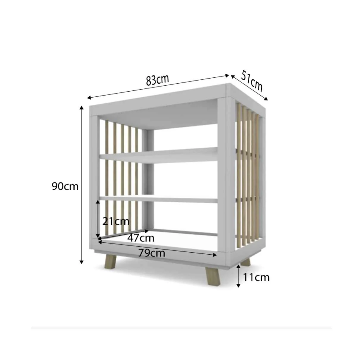 Aspen Change Table - White/Natural - Image 8