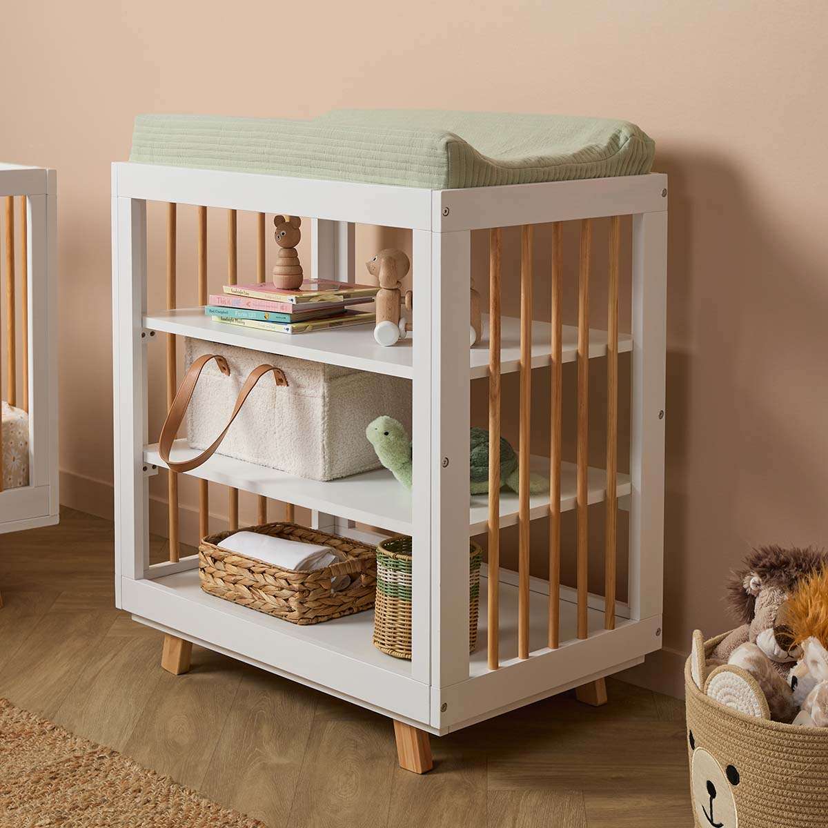 Aspen White/Natural Six Piece Nursery Set - Image 3