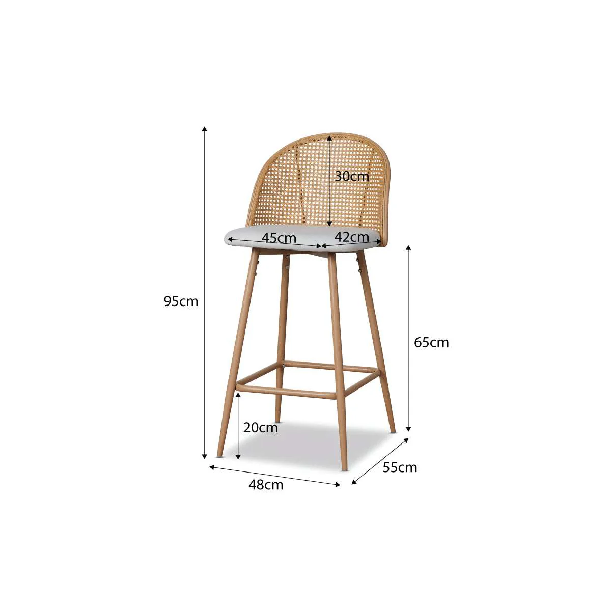 Avila Bar Stool - Natural - Image 7