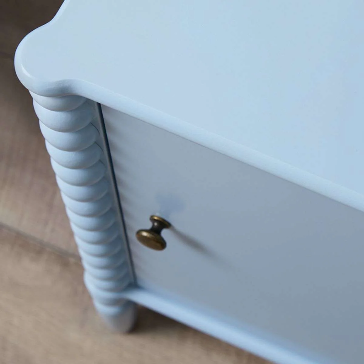 Betti Bobbin Bedside Table - Ice Blue - Image 7