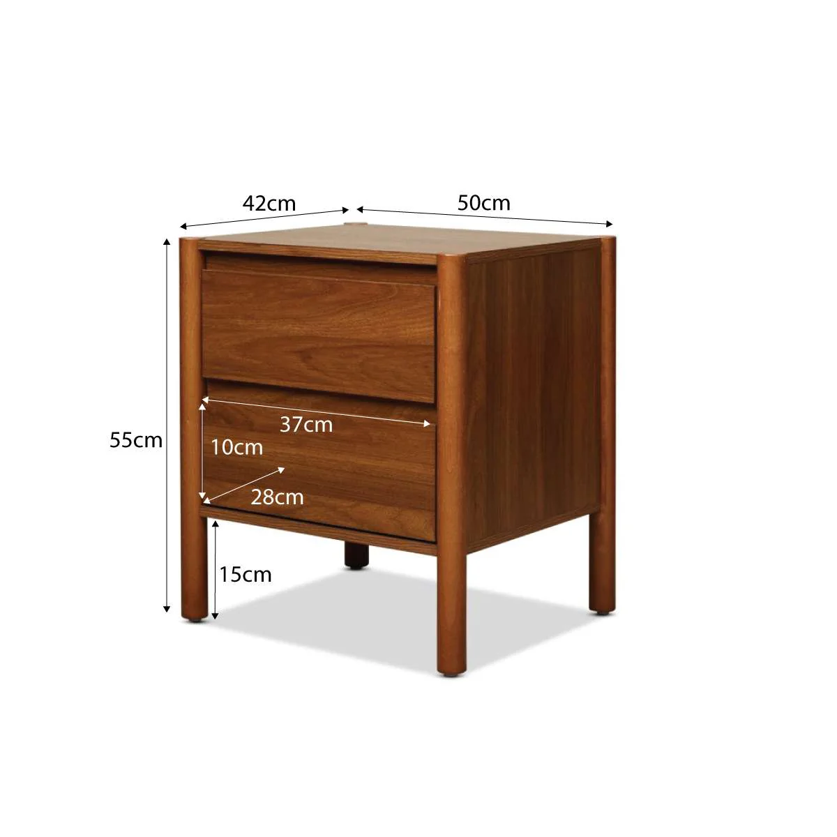 Blair Bedside Table - Walnut - Image 10