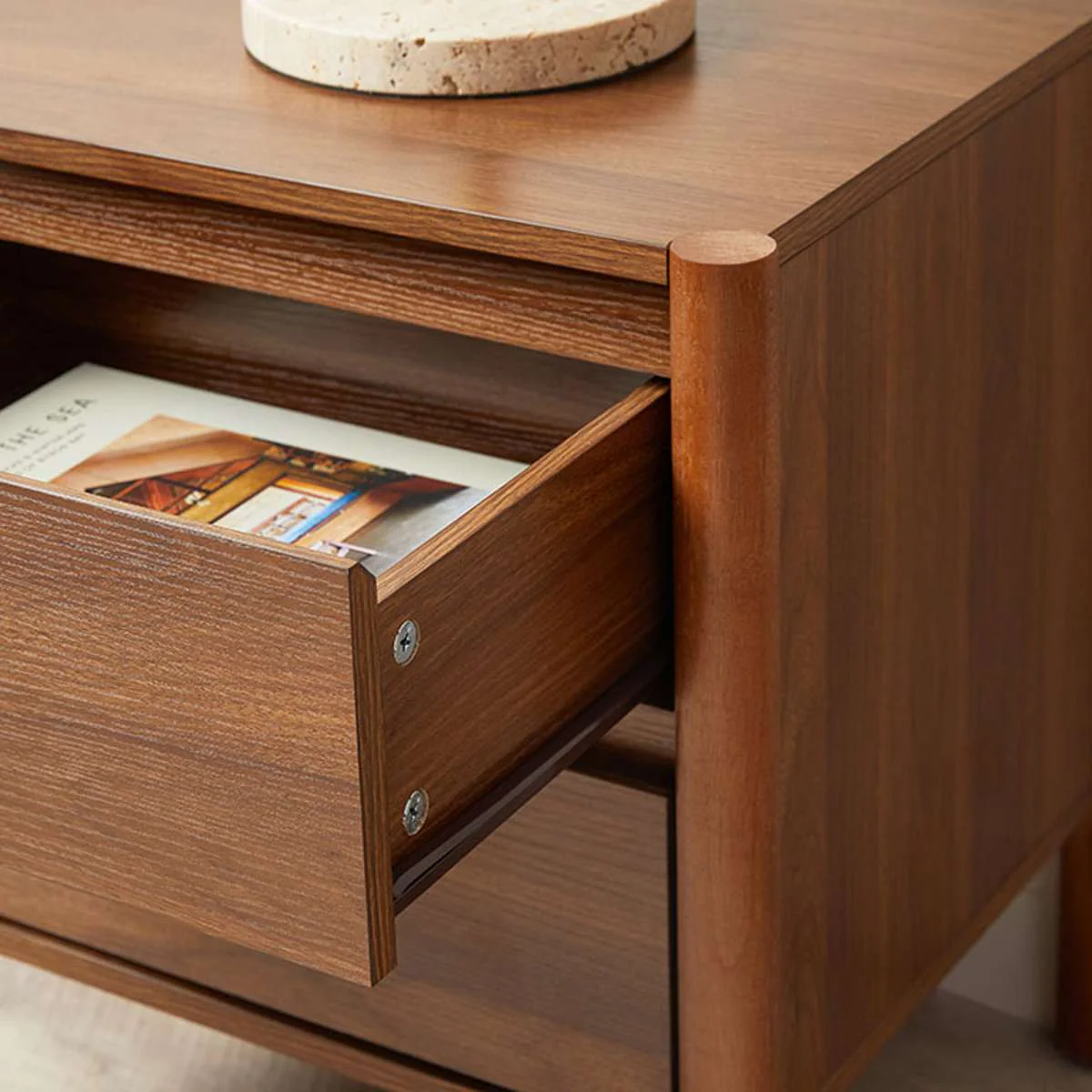 Blair Bedside Table - Walnut - Image 6