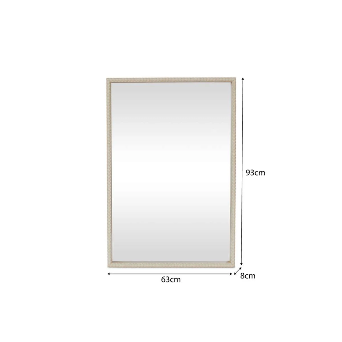Bobbin Mirror - Rectangle - Natural - Image 6