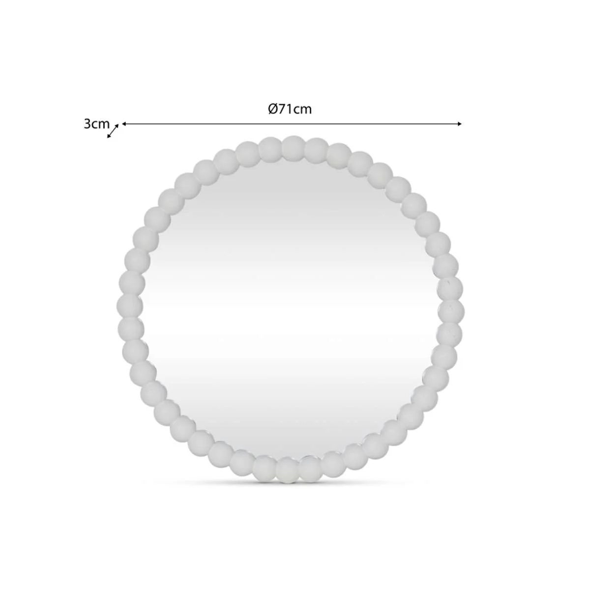 Bobbin Mirror - Round - White - Image 7