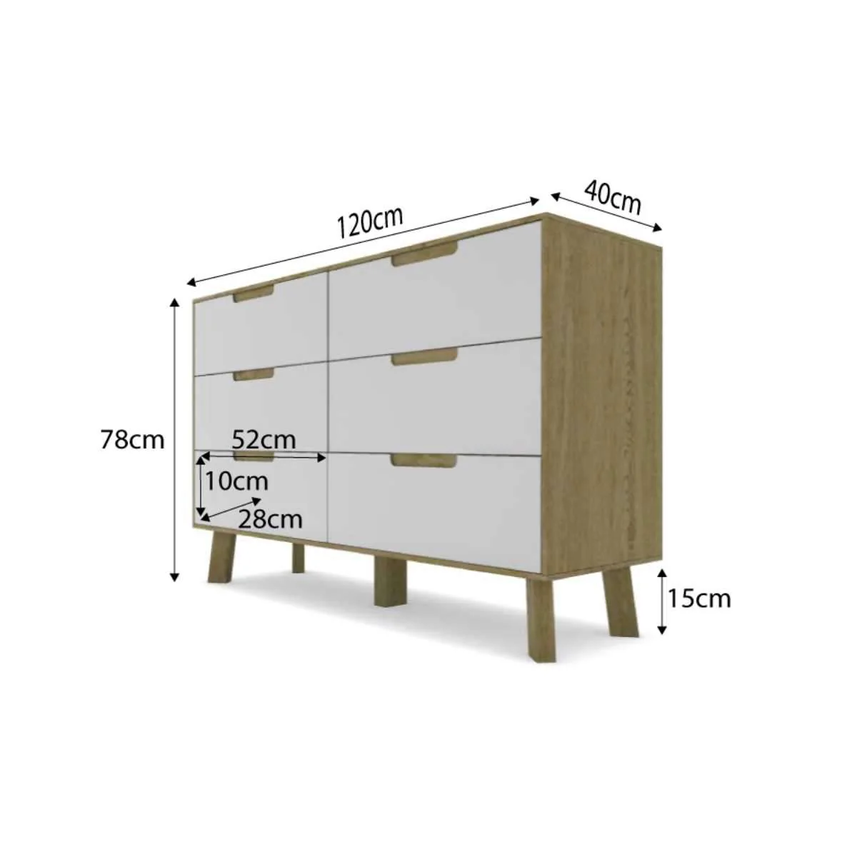 Chelsea Six Drawer - Wide - Image 13