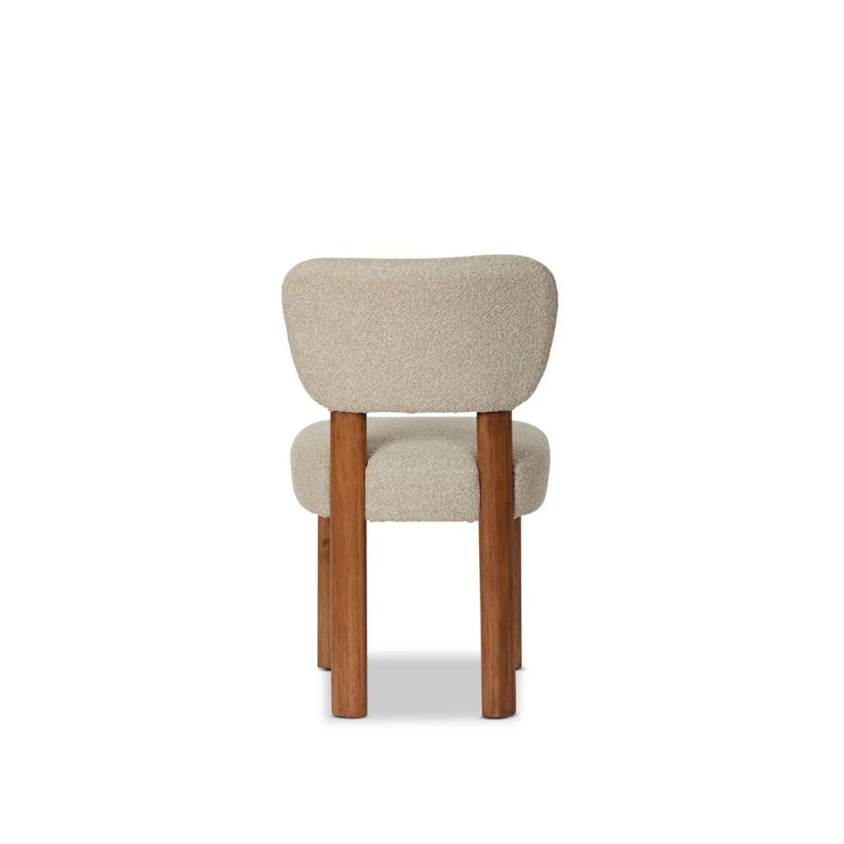 Coco Boucle Dining Chair - Set of 2 - Cream/Walnut - Image 12