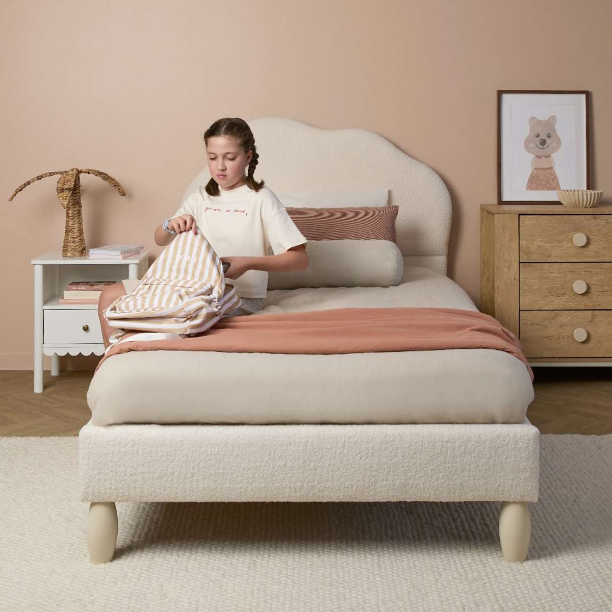 Cosy Cloud King Single Bed - Ivory - Image 6