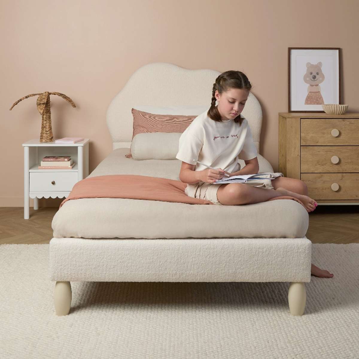 Cosy Cloud King Single Bed - Ivory - Image 7