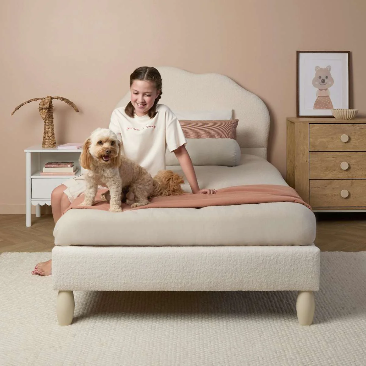 Cosy Cloud King Single Bed - Ivory - Image 8