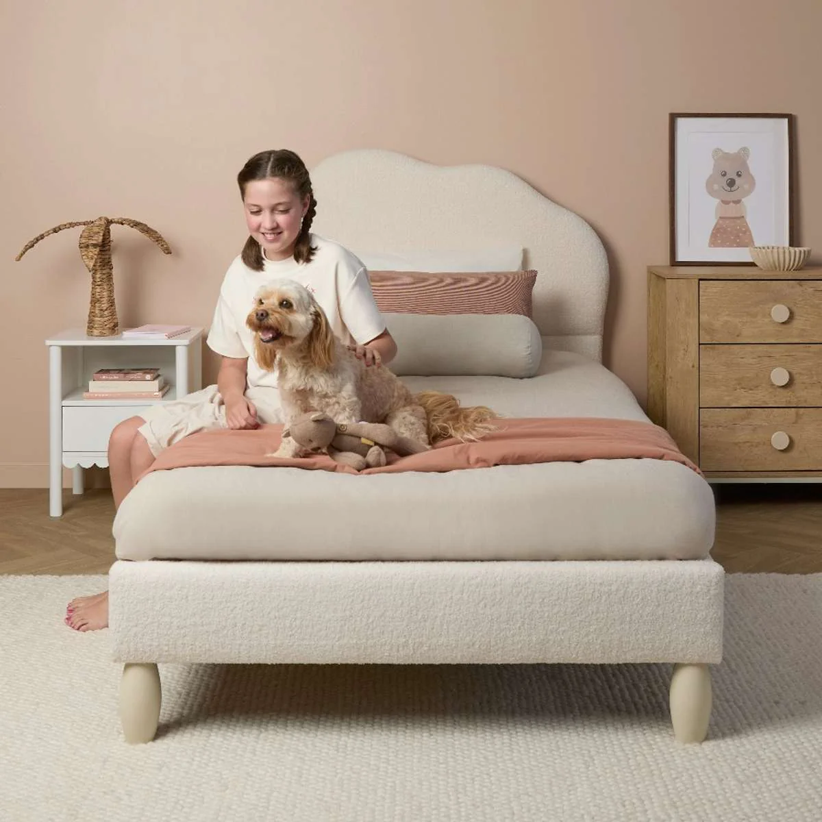Cosy Cloud King Single Bed - Ivory - Image 9
