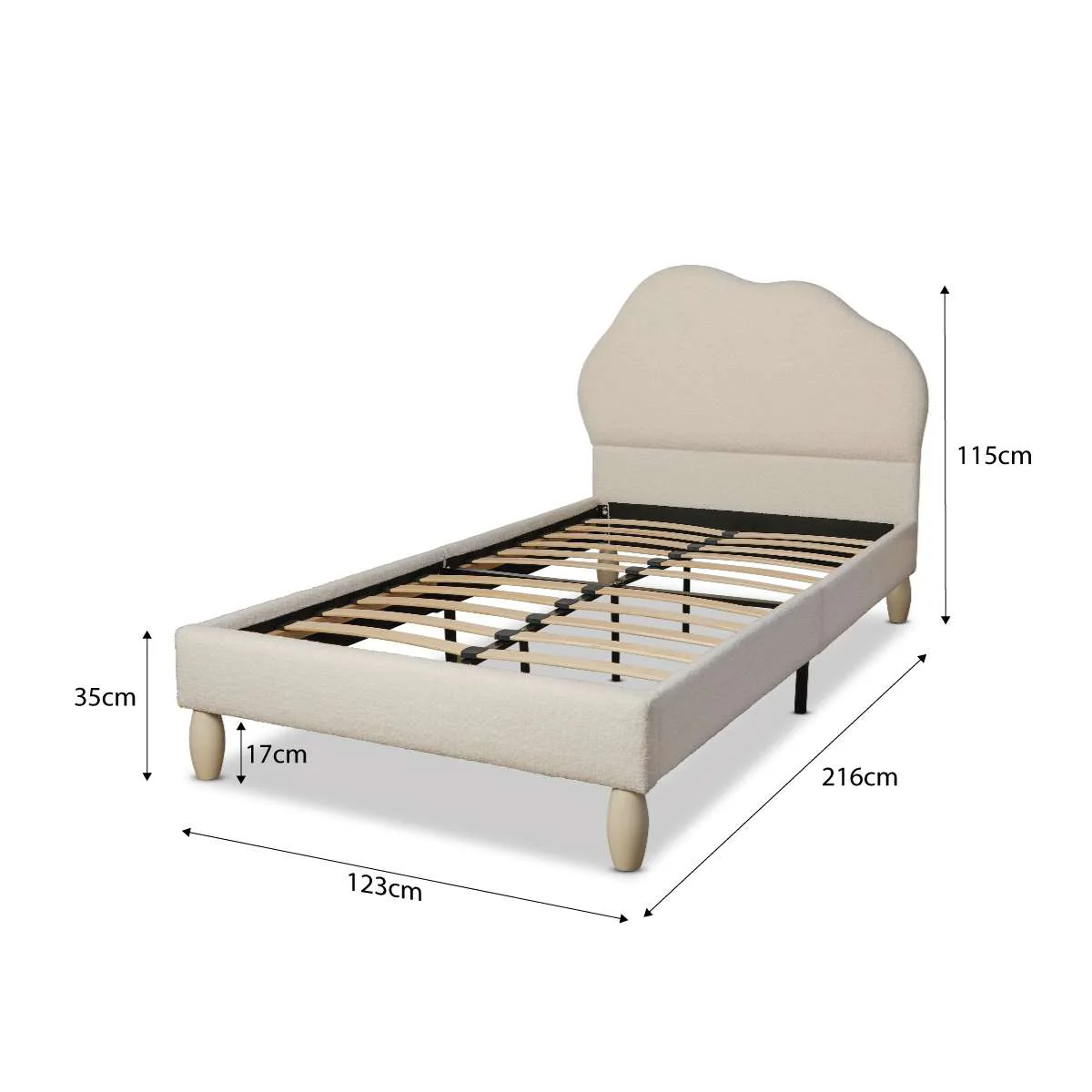 Cosy Cloud King Single Bed - Ivory - Image 14