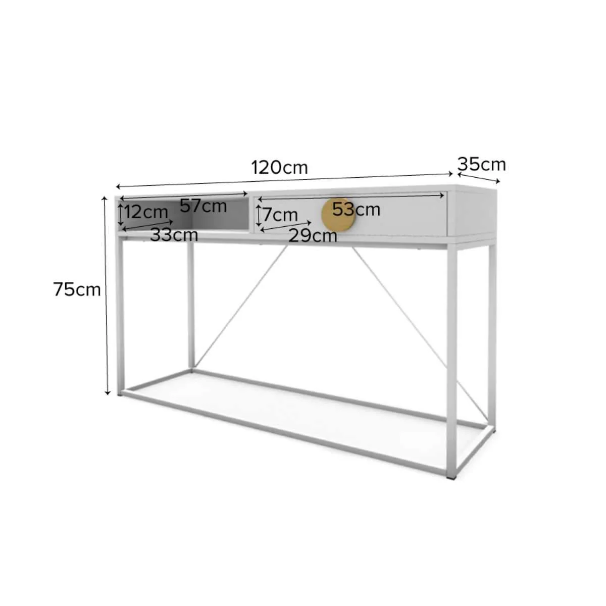 Eclipse Console Table  - White - Image 7