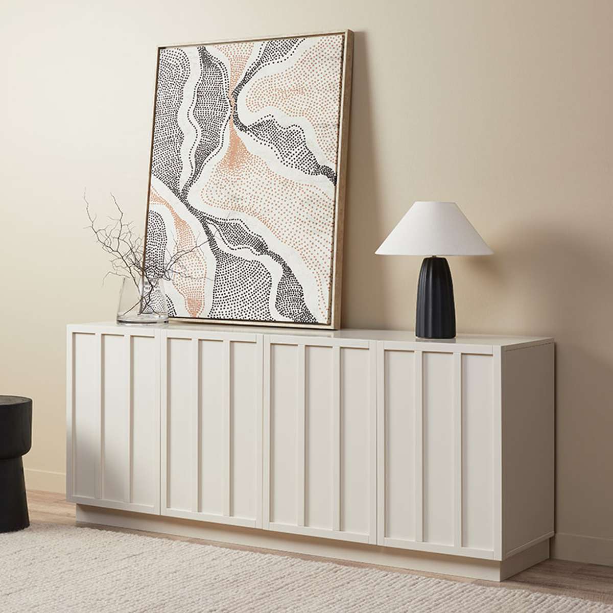 Emery Panel Buffet - Beige - Image 3