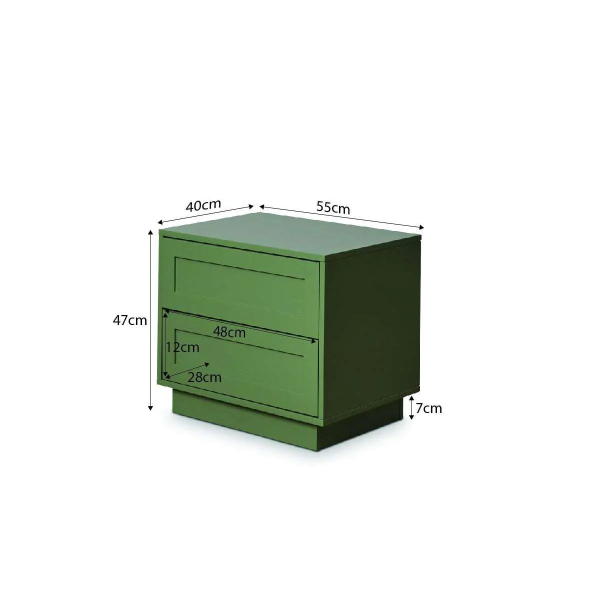 Eros Bedside Table - Sage Green - Image 9