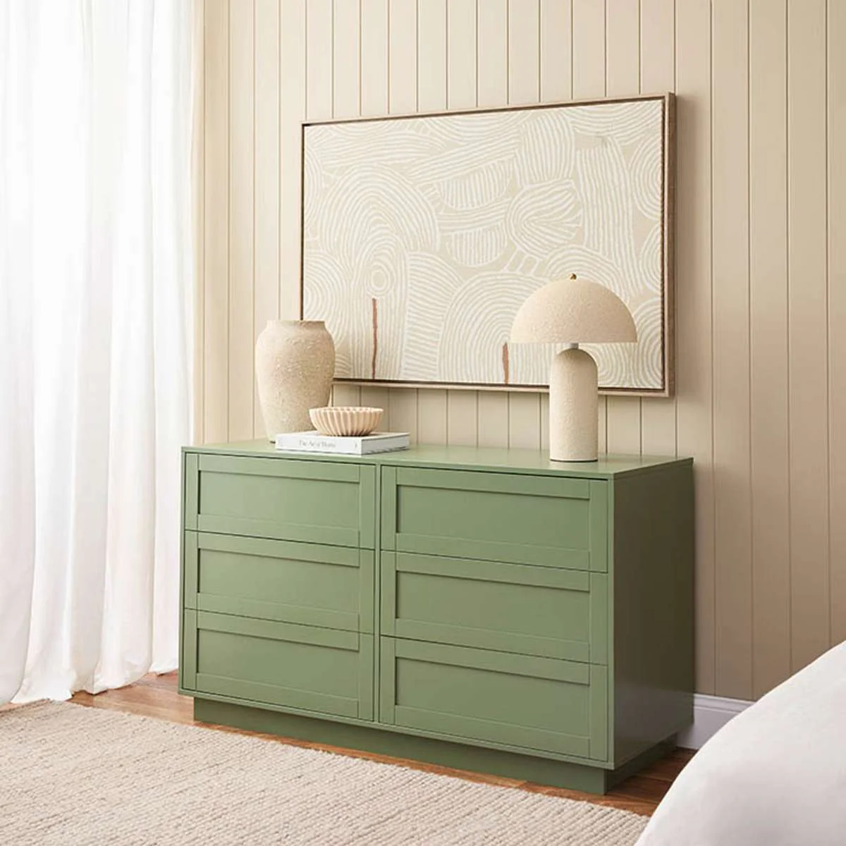 Eros Six Drawer - Sage Green - Image 3