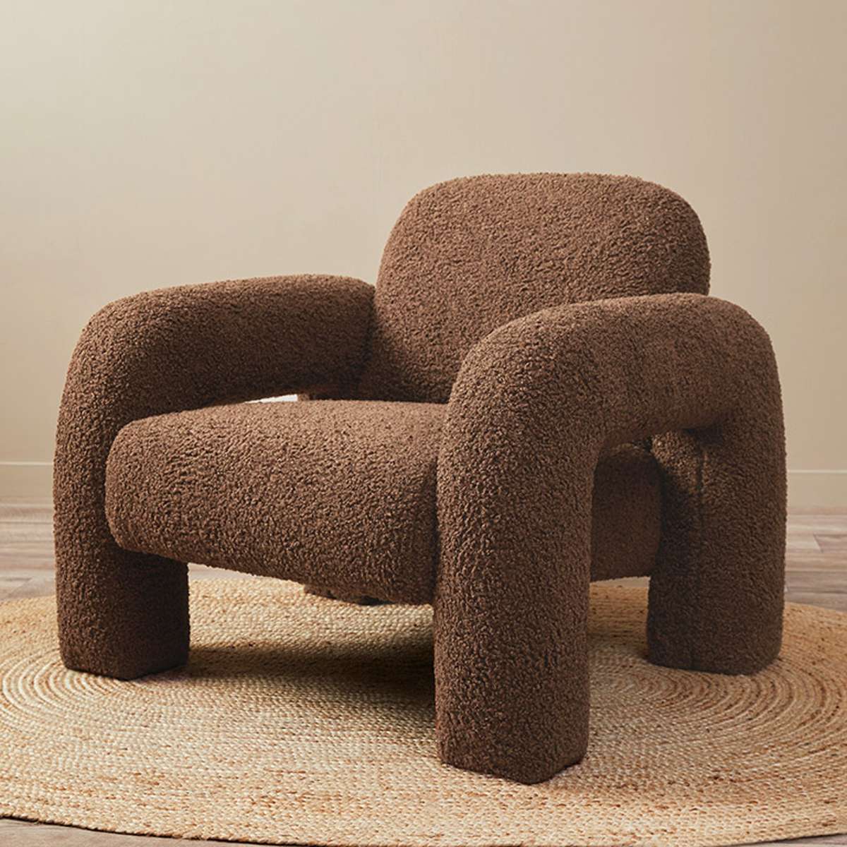 Felix Sherpa Occasional Chair - Chocolate - Image 5