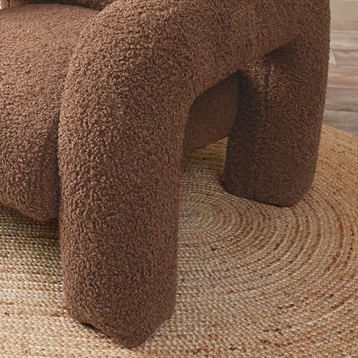 Felix Sherpa Occasional Chair - Chocolate - Image 8