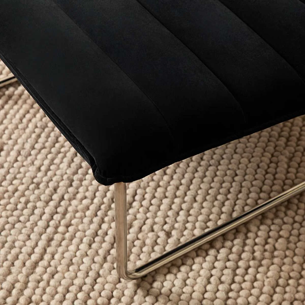 Frank Ribbed Occasional Chair - Black - Image 5