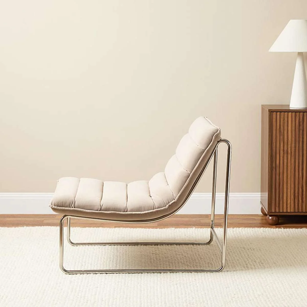 Frank Ribbed Occasional Chair - Mushroom - Image 3