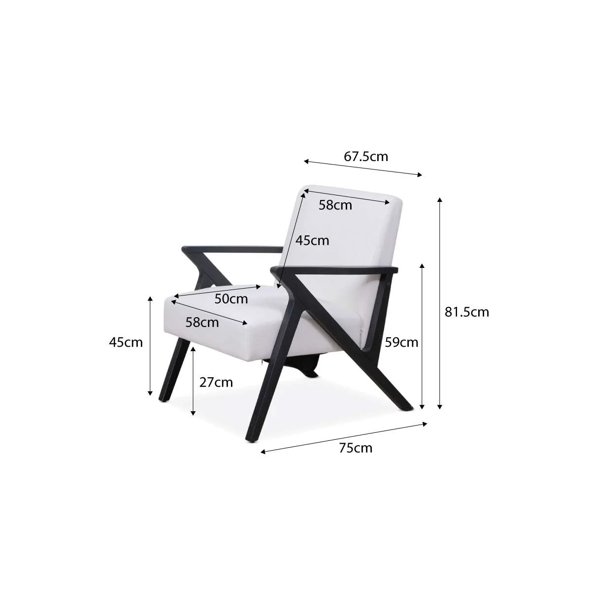 Hector Occasional Chair - Black/Natural - Image 7