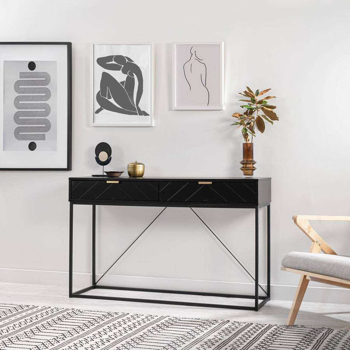 Inca Console Table - Black - Image 3