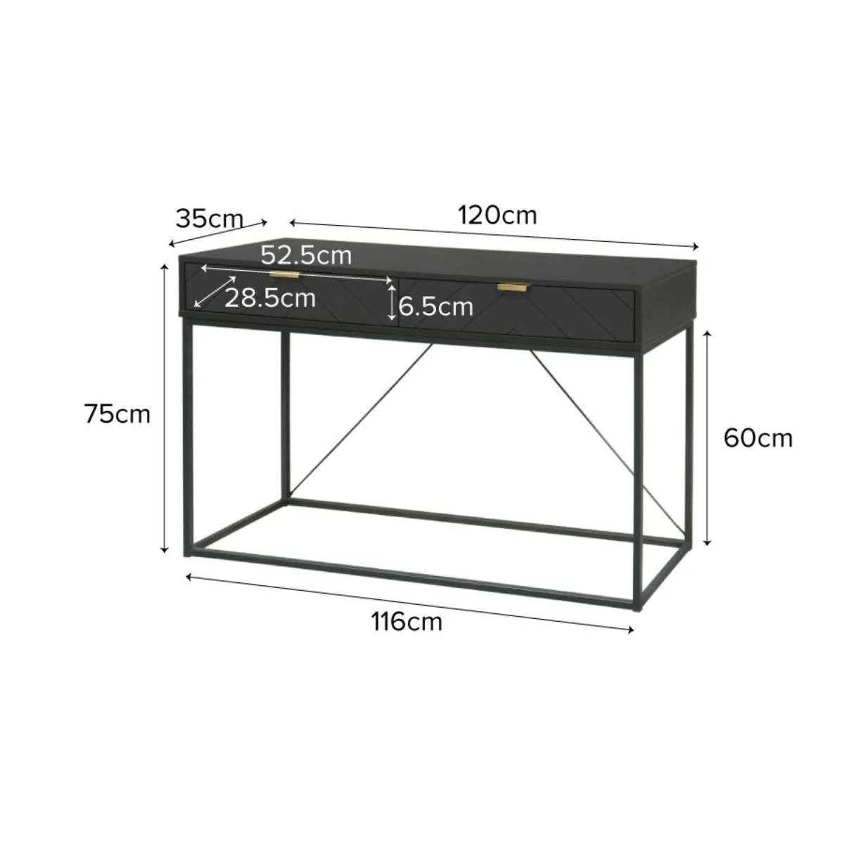 Inca Console Table - Black - Image 4