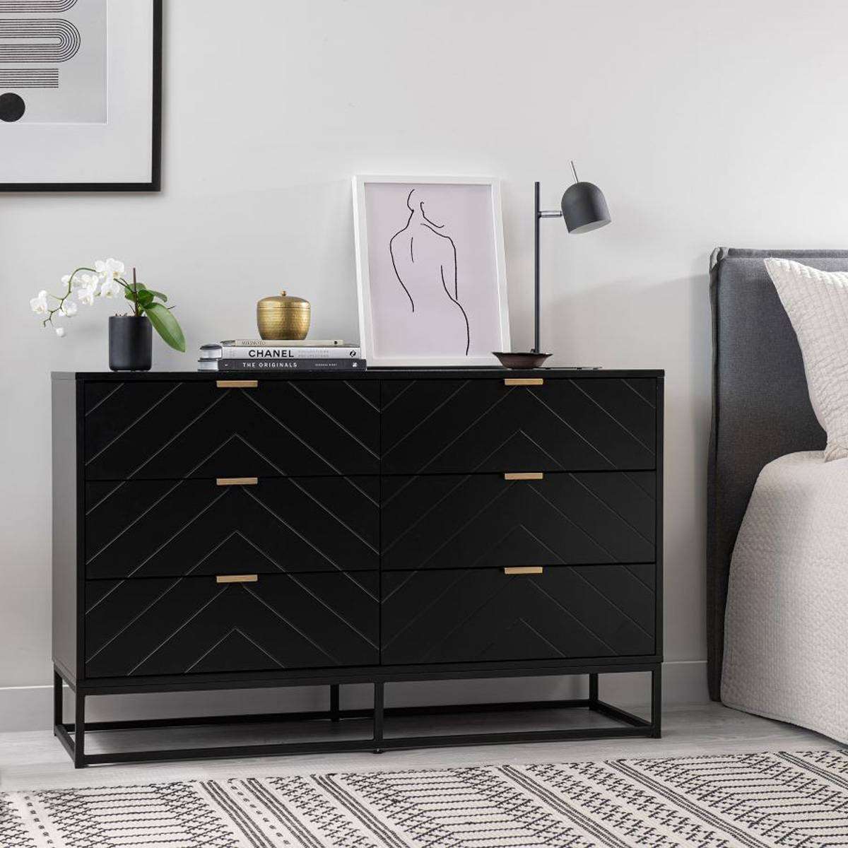 Inca Six Drawer - Black - Image 3