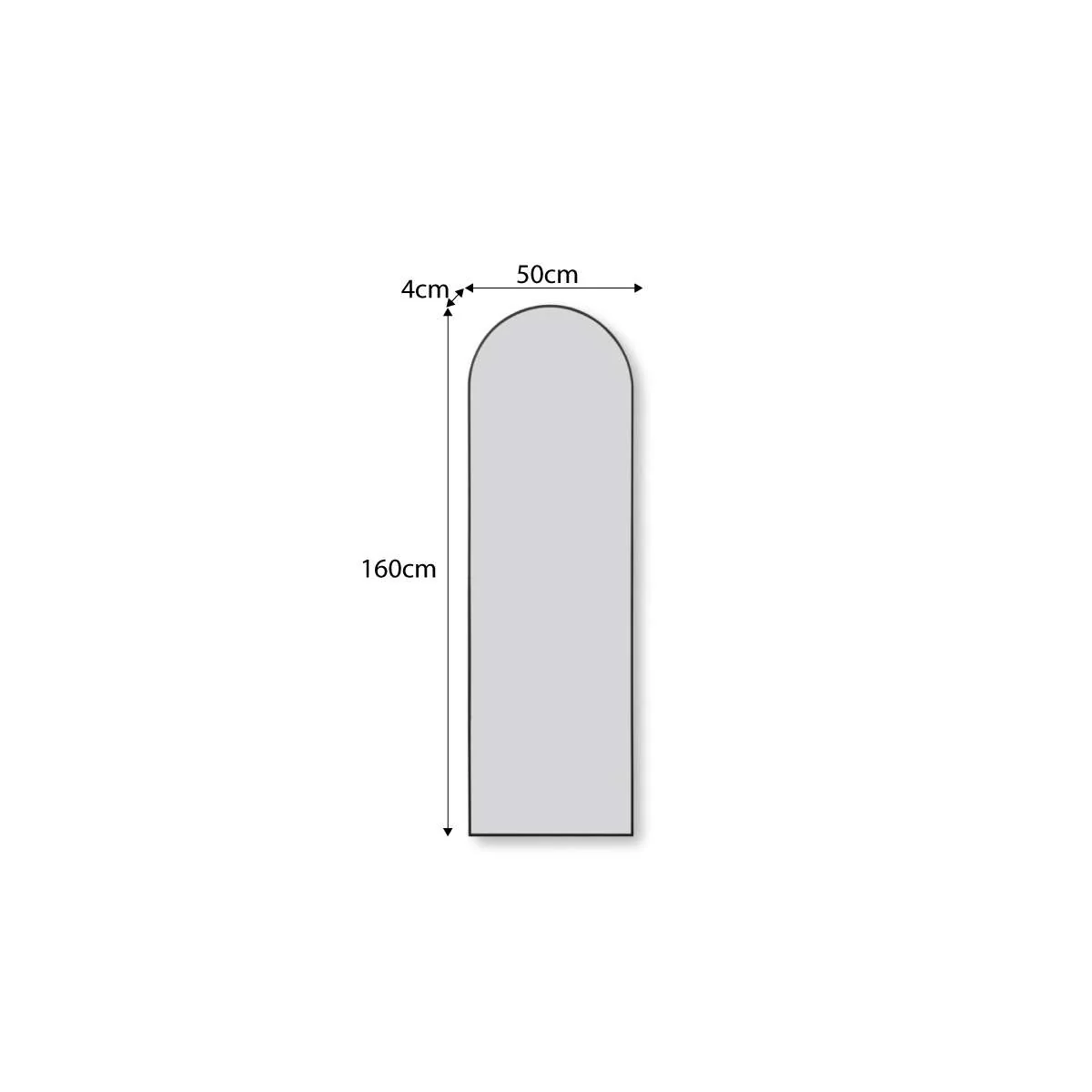 Jackson Metal Arch Full Length Freestanding Mirror - Black - Image 6