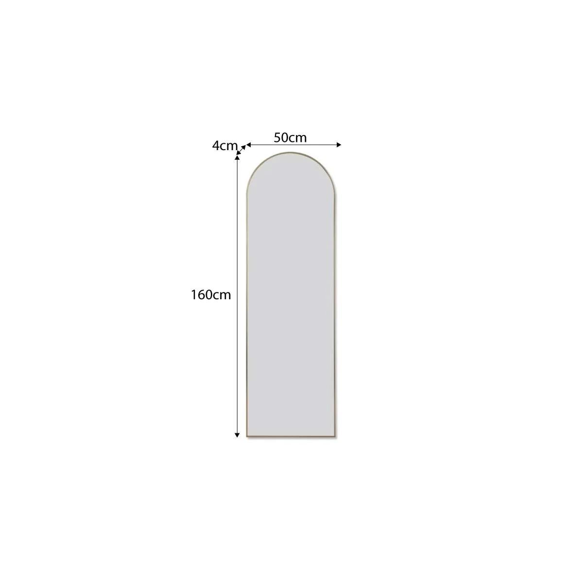 Jackson Metal Arch Full Length Freestanding Mirror - Gold - Image 8