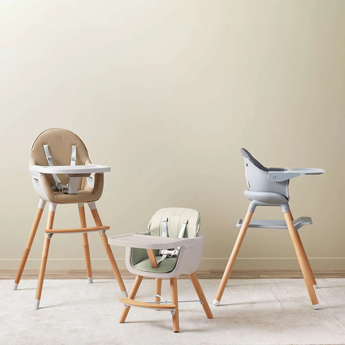 Jenson Natural Highchair - Sage Green - Image 12