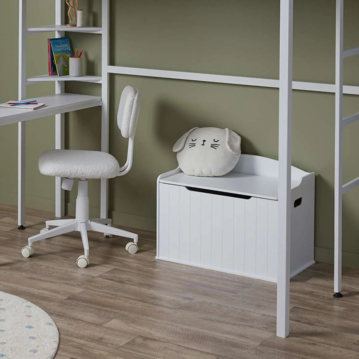 Lacie Metal Loft Bed with Desk - Image 4