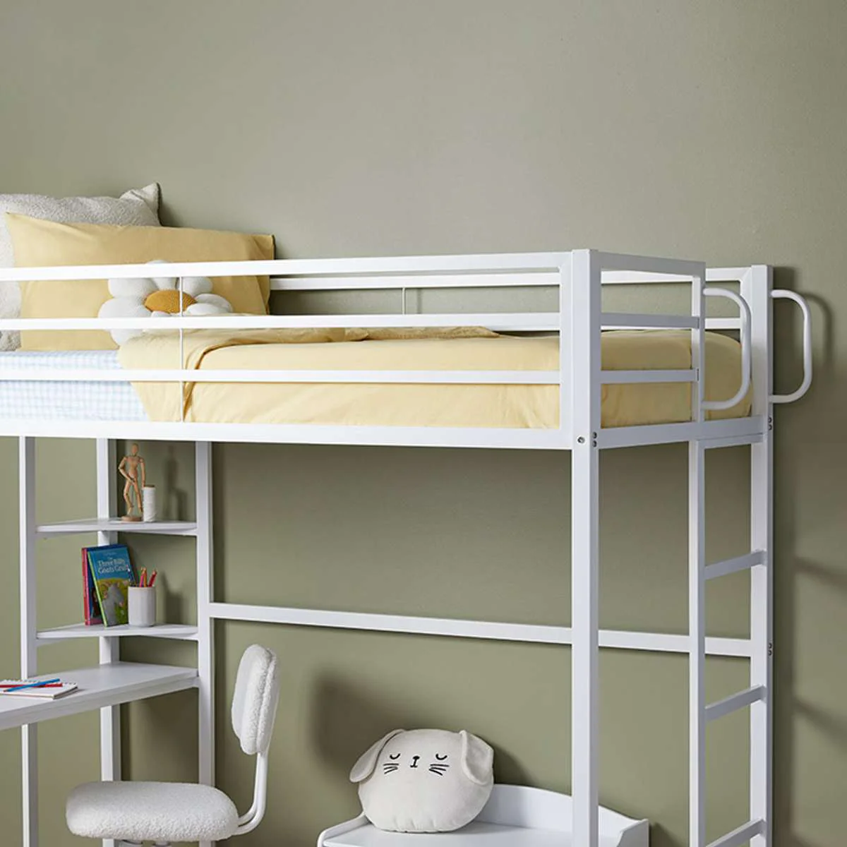 Lacie Metal Loft Bed with Desk - Image 9