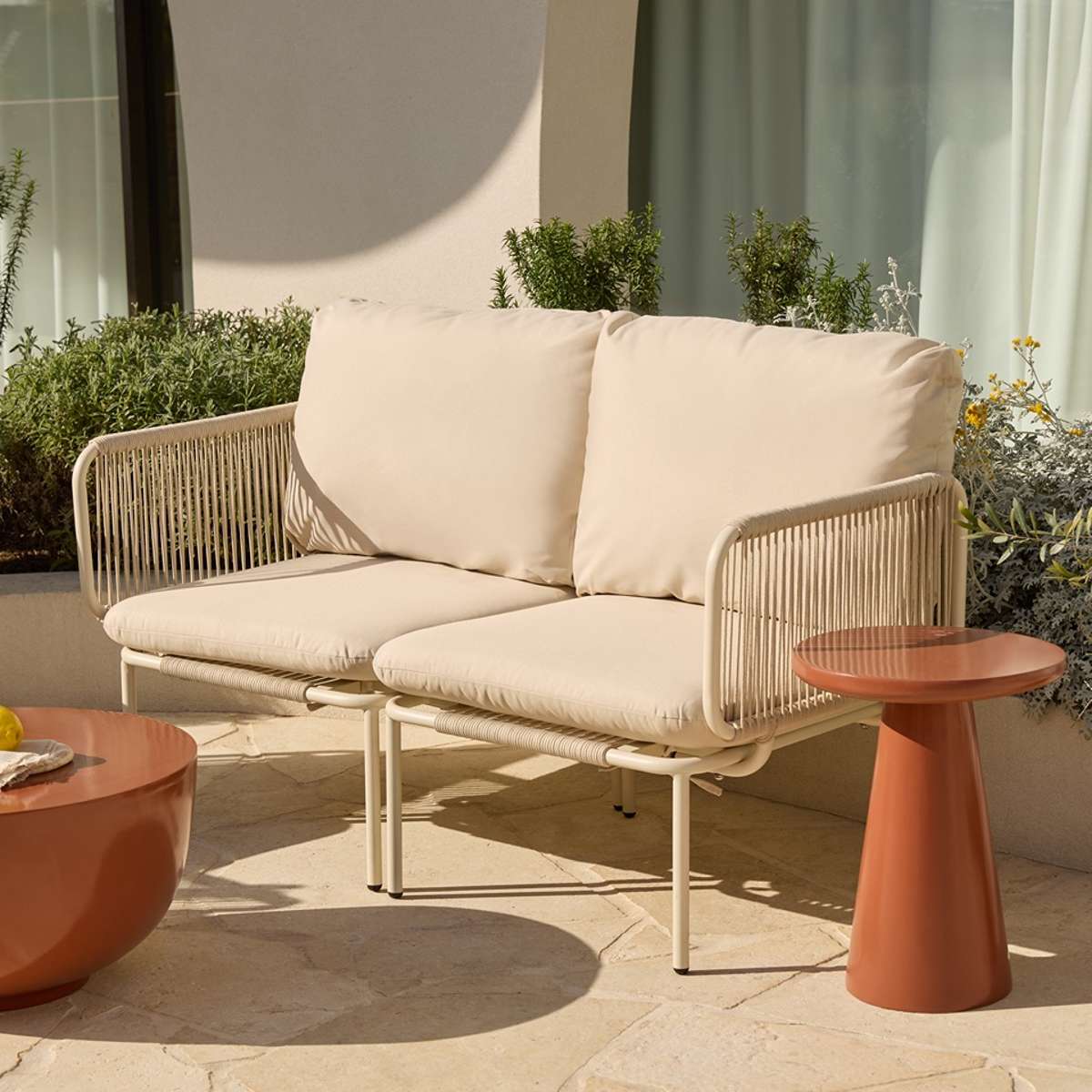 Leandro Outdoor Side Table - Clay Gloss - Image 3