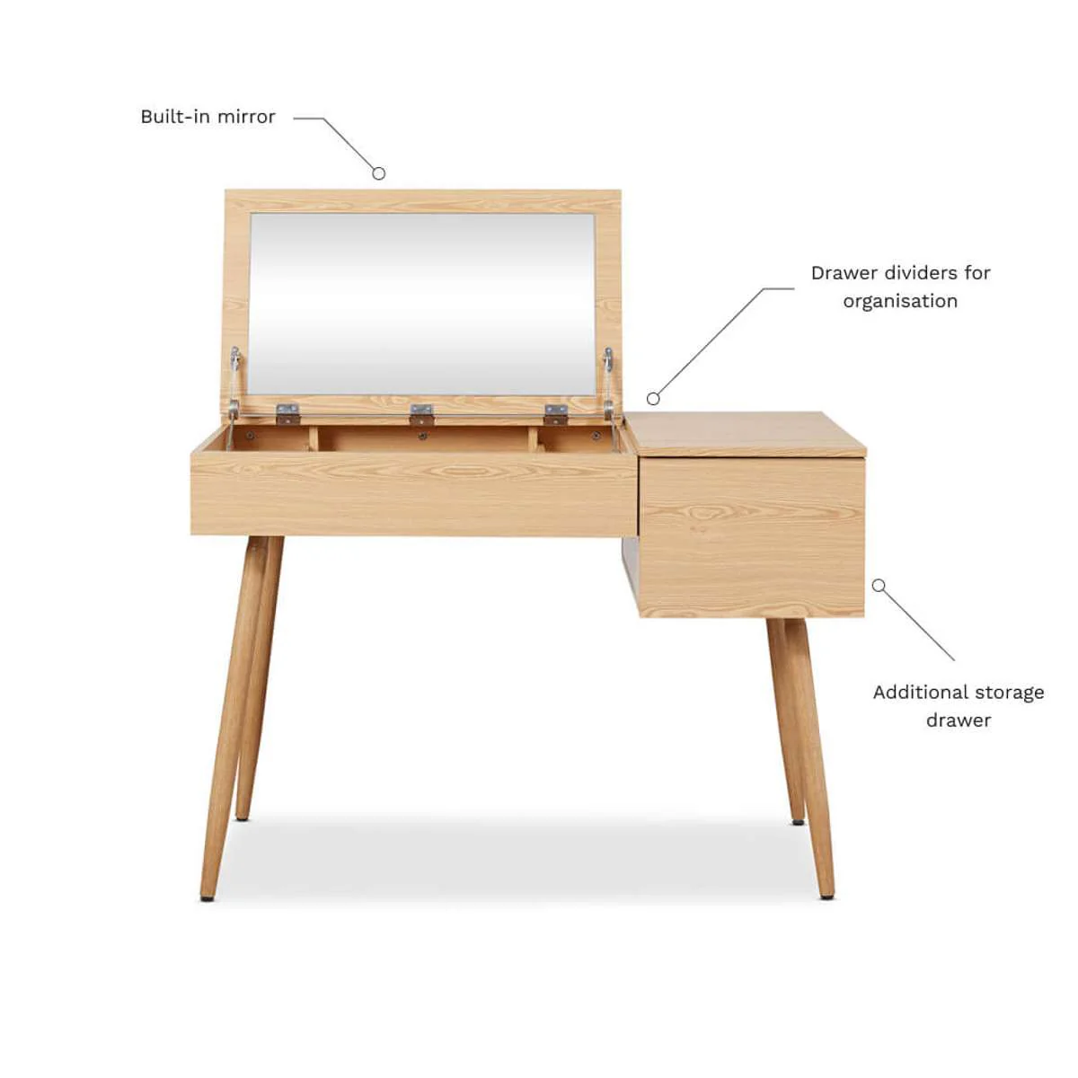 Leia Make-Up Table - Natural - Image 6