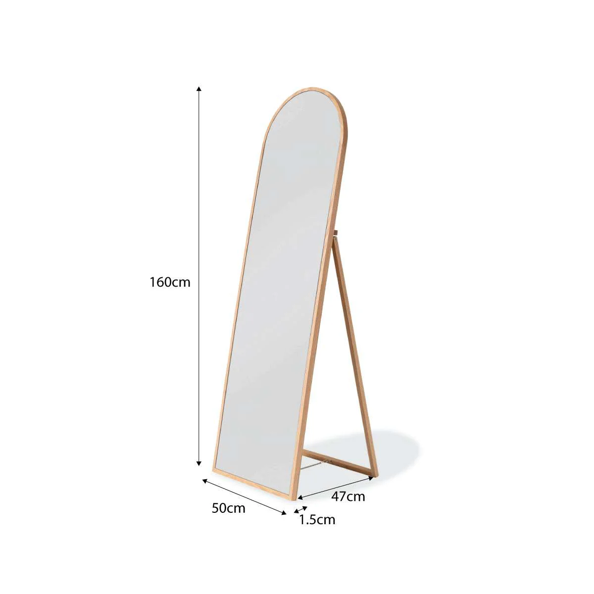 Lena Full Length Arch Oak Mirror - Image 6