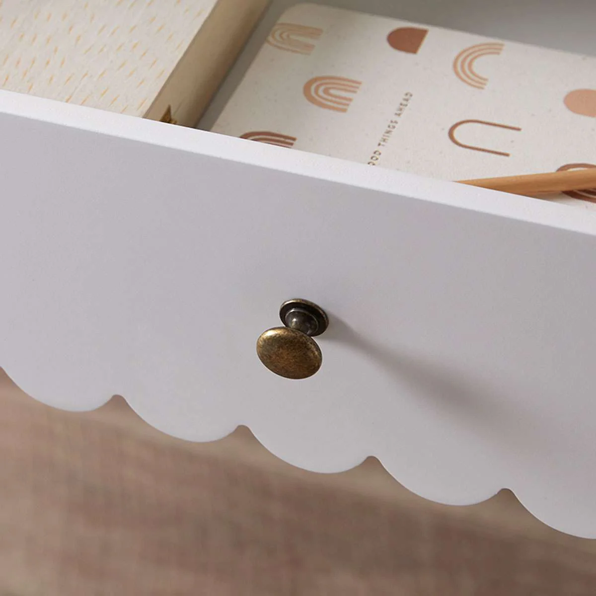 Maisie Scalloped Desk - White - Image 5