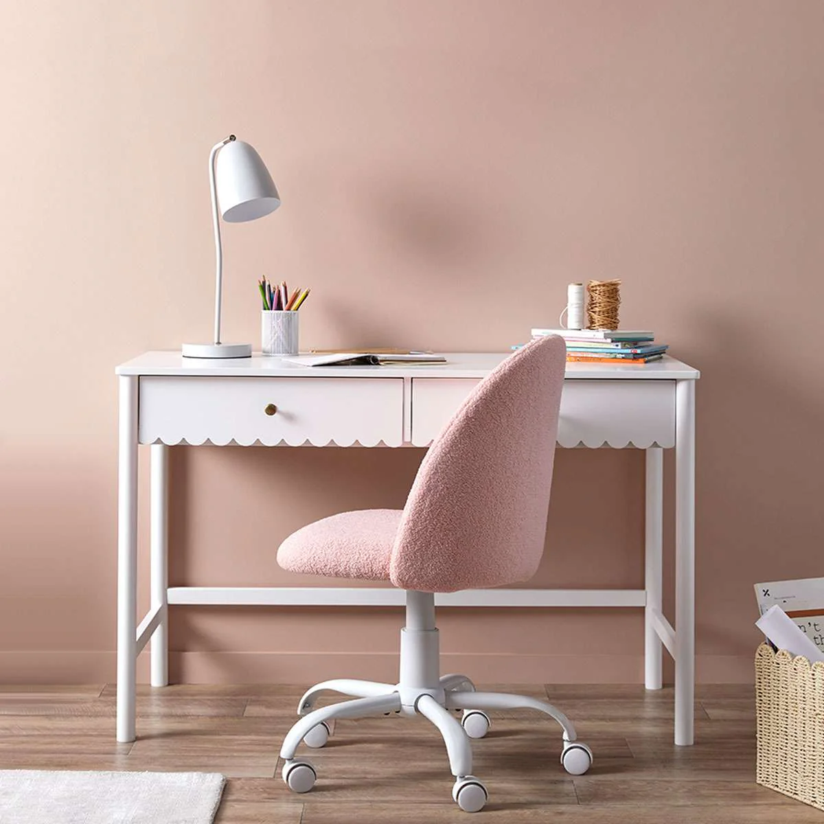 Maisie Scalloped Desk - White - Image 8