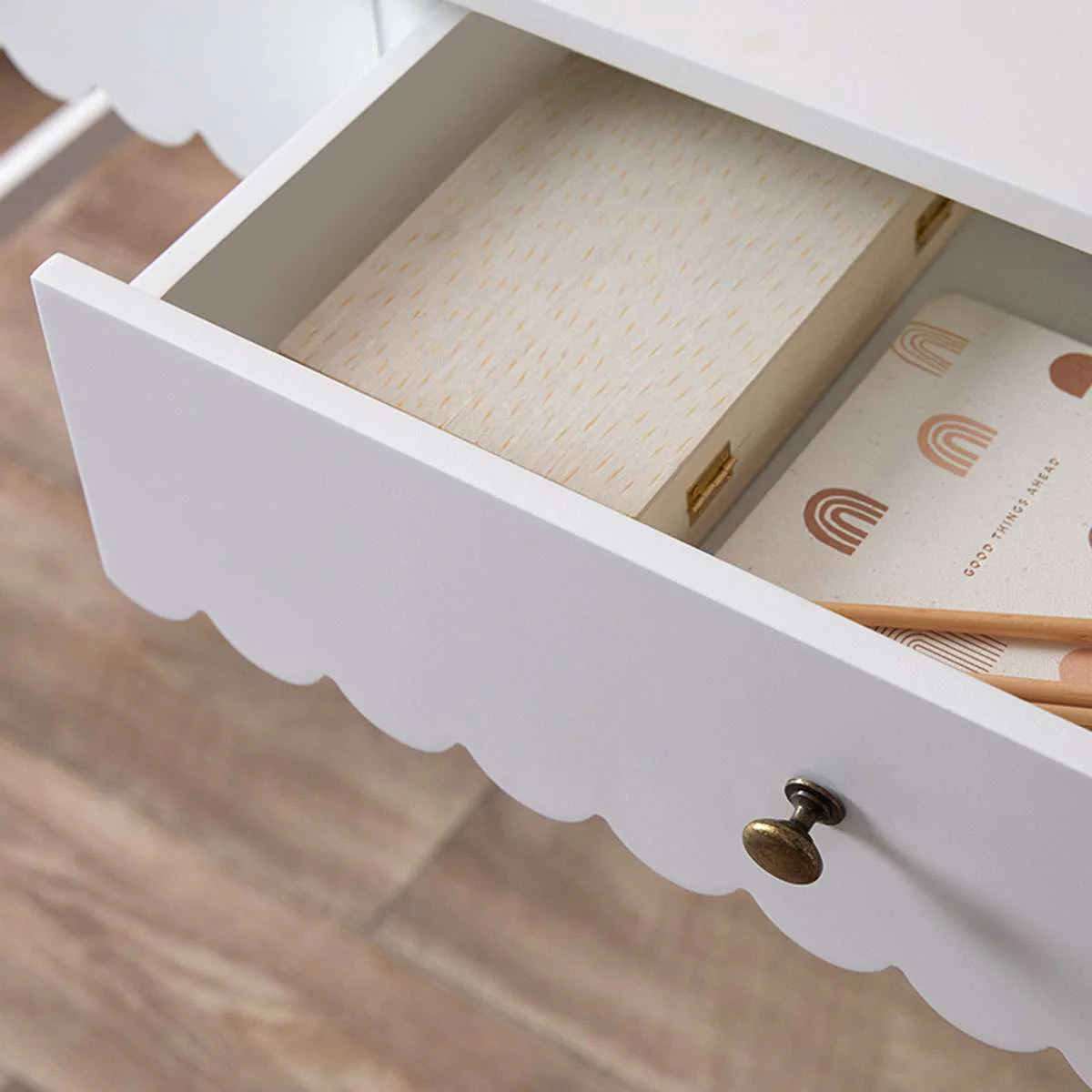 Maisie Scalloped Desk - White - Image 9