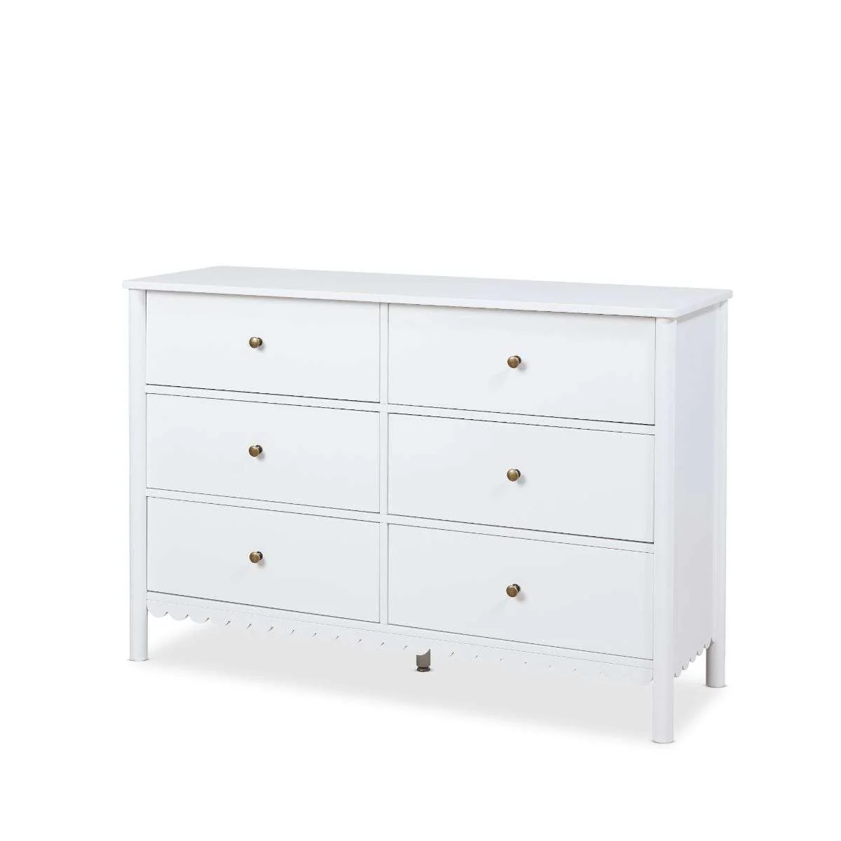 Maisie Scalloped Six Drawer - White - Image 7