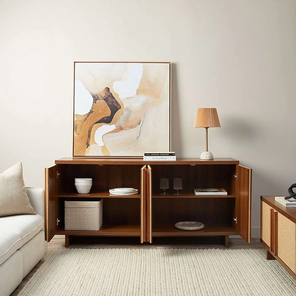 Minato Textured Buffet - Walnut - Image 4