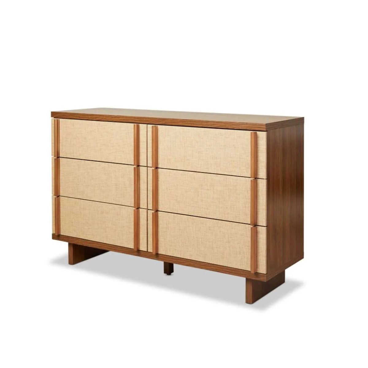 Minato Textured Six Drawer - Walnut - Image 14