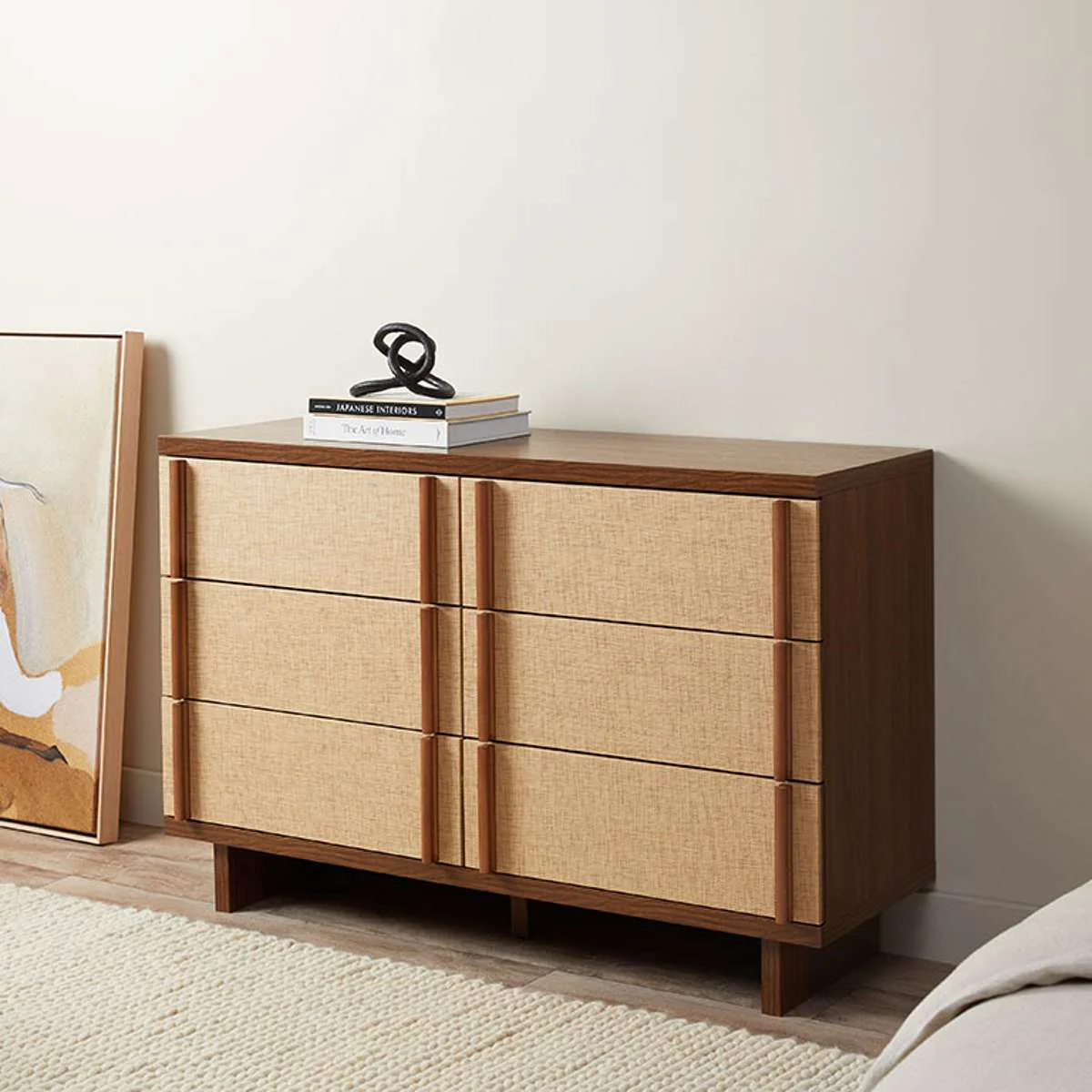Minato Textured Six Drawer - Walnut - Image 3