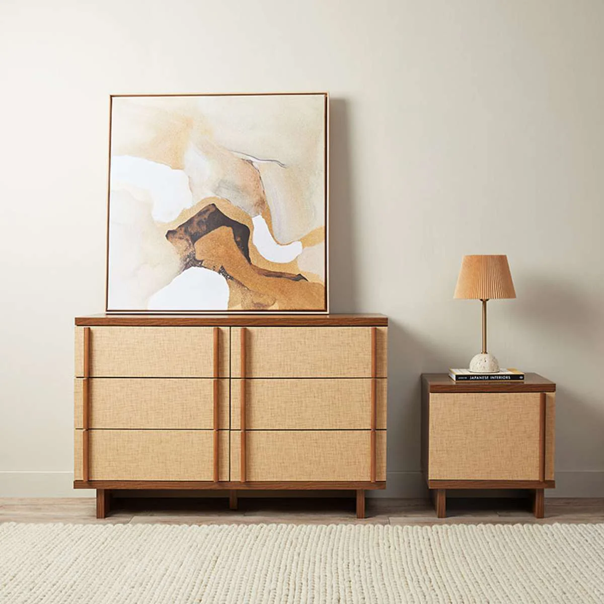 Minato Textured Six Drawer - Walnut - Image 4